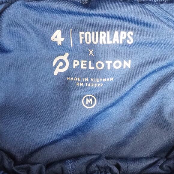 Peloton x Fourlaps Athletic Shorts Men's Size M Blue Training Workout RE-UP - Picture 6 of 10